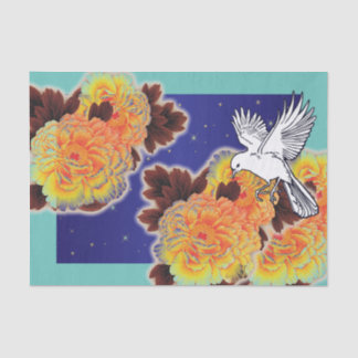 BIRD AND FLOWERS TISSUE PAPER