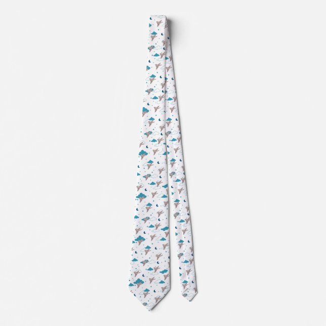 Bird and Night Fairy Dream Tie (Front)