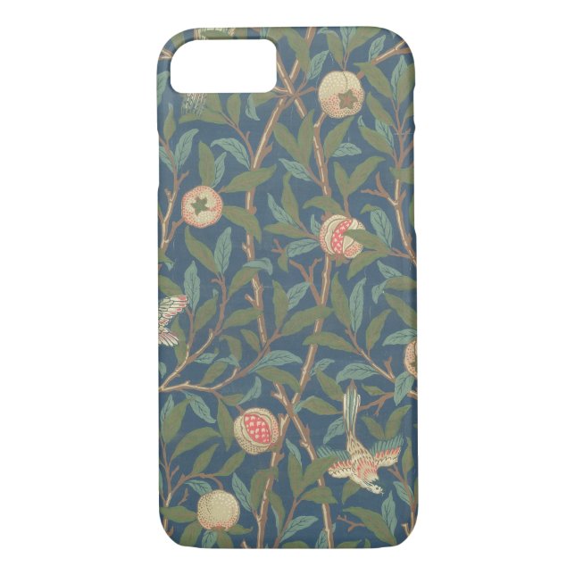 'Bird and Pomegranate' Wallpaper Design, printed b Case-Mate iPhone Case (Back)