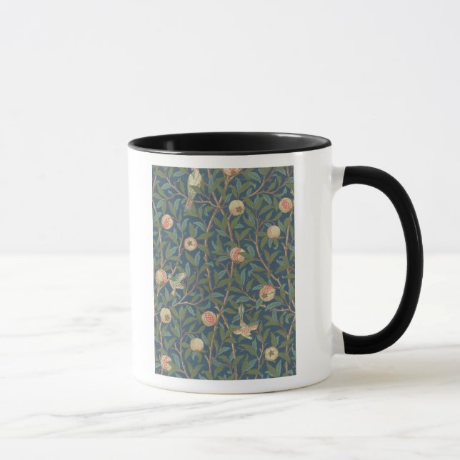 'Bird and Pomegranate' Wallpaper Design, printed b Mug (Right)