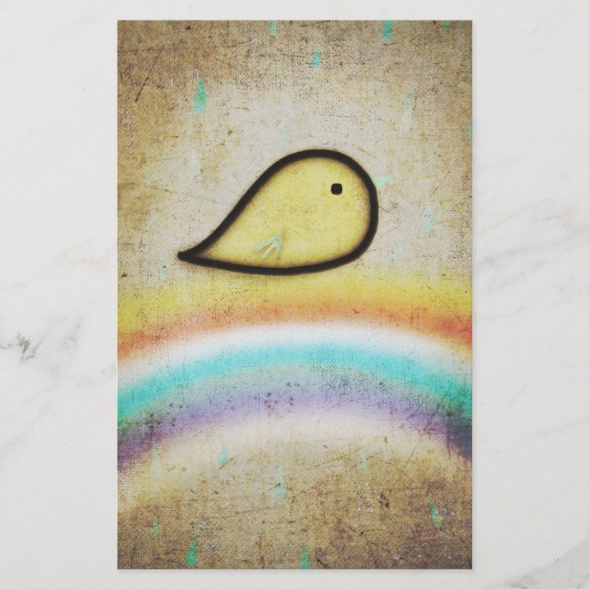 Bird and Rainbow Stationery (Front)
