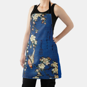 Bird and Weeping Cherry Tree, Hokusai Apron