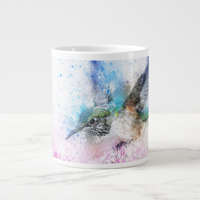 Bird Animal Flowers Large Coffee Mug (Front)