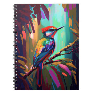 Bird Animal Portrait Painting Wildlife Outdoors Notebook