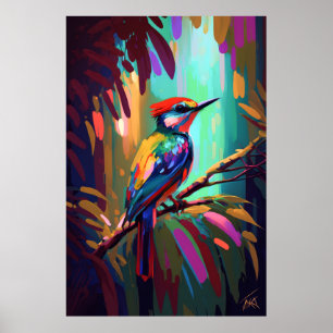 Bird Animal Portrait Painting Wildlife Outdoors  Poster