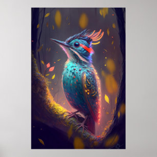 Bird Animal Portrait Painting Wildlife Outdoors Poster