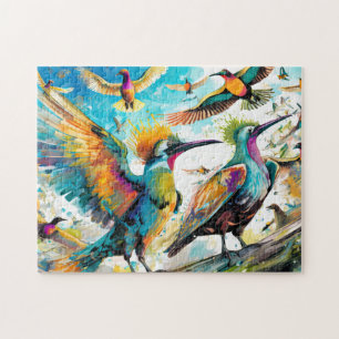 Bird Art 1 Easy Brain Art Puzzles Photo Puzzles In