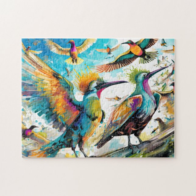 Bird Art 1 Easy Brain Art Puzzles Photo Puzzles In (Horizontal)