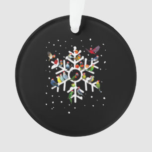 Bird Art Christmas Bird Lover T Shirt Ornament