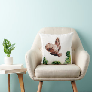 Bird Art Flying Owl Cushion