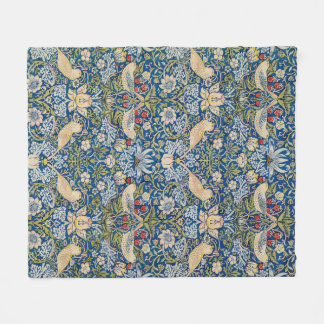 Bird Art Nouveau Design Fleece Blanket