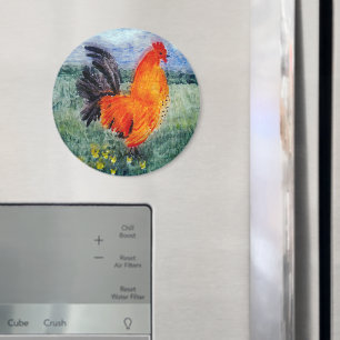 Bird Art Rooster Chicken Magnet