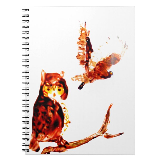 Bird Art Tawny Owls Notebook (Front)