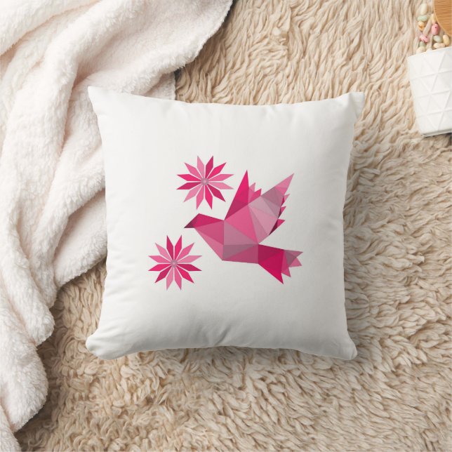 BIRD ART THROW PILLOW  (Blanket)