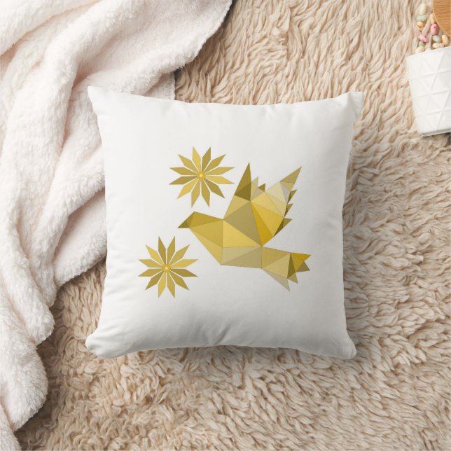BIRD ART THROW PILLOW  (Blanket)