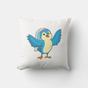 Bird as Bride with Veil Cushion