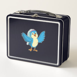 Bird as Bride with Veil Metal Lunch Box