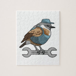 Bird as Carftsman with Wrench Jigsaw Puzzle