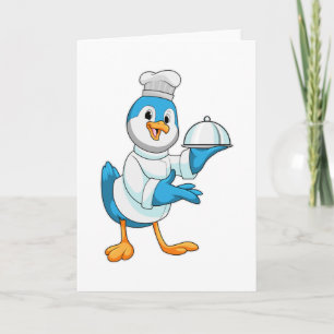 Bird as Cook with Platter Card