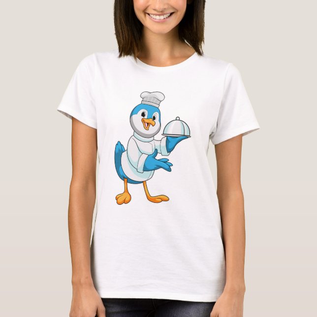 Bird as Cook with Platter T-Shirt (Front)