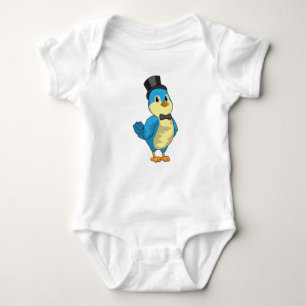 Bird as Groom with Ribbon Baby Bodysuit