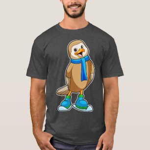 Bird as Skier with Ski Scarf T-Shirt
