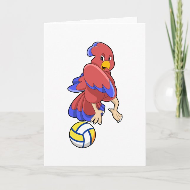 Bird at Volleyball Sports Card (Front)