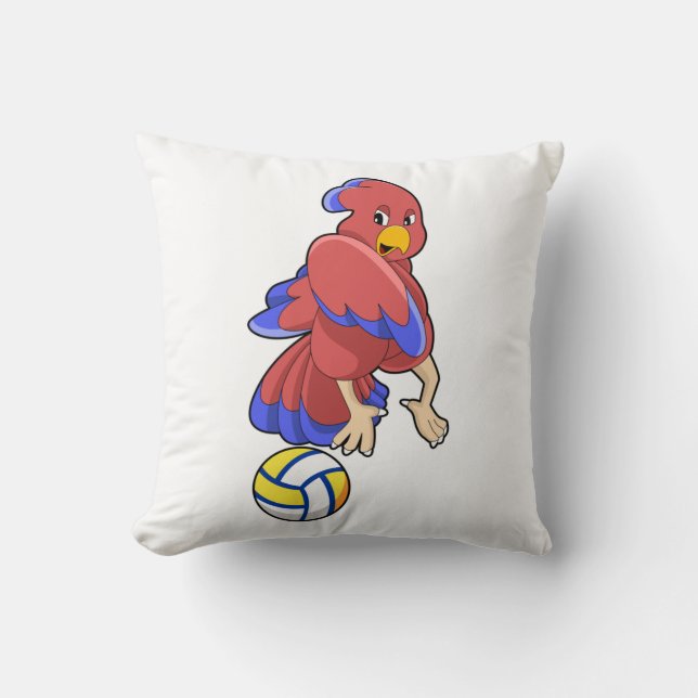 Bird at Volleyball Sports Cushion (Front)