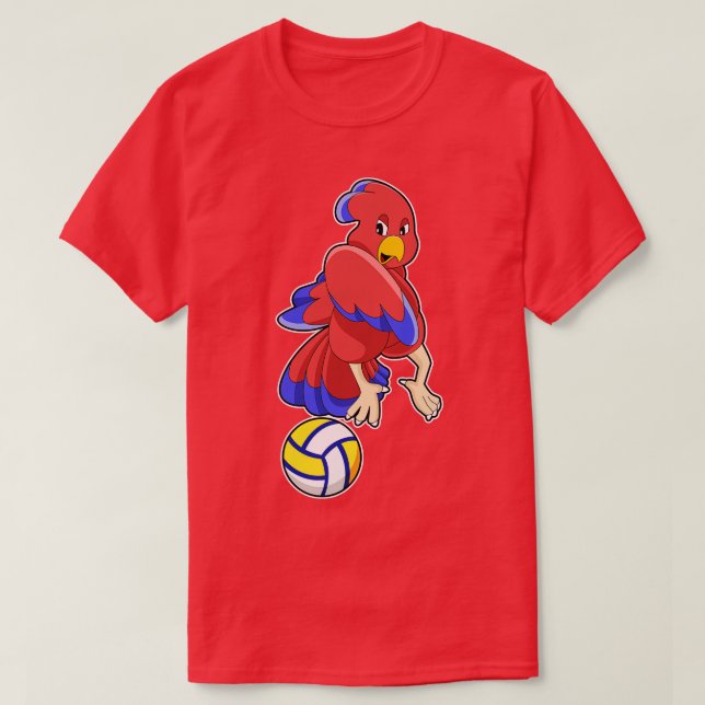 Bird at Volleyball Sports T-Shirt (Design Front)