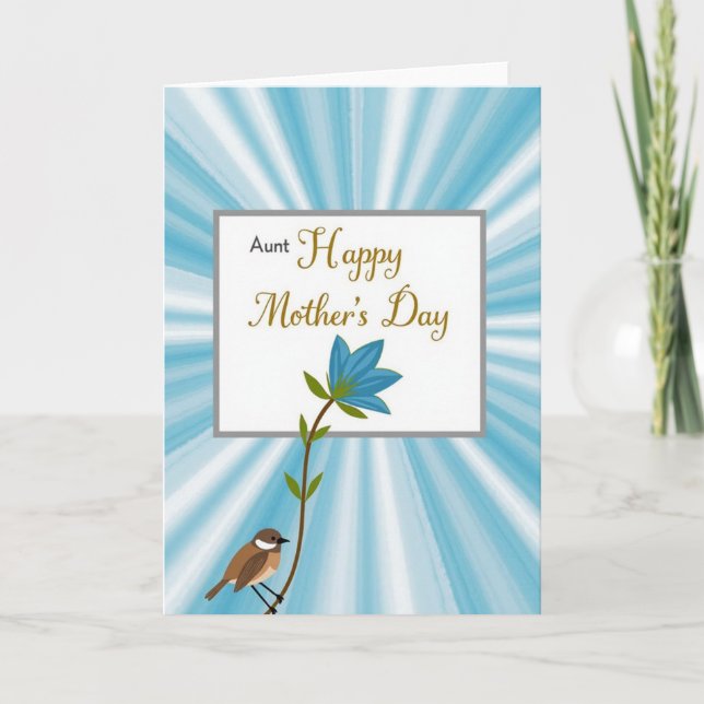 Bird Aunt Mothers Day Card (Front)