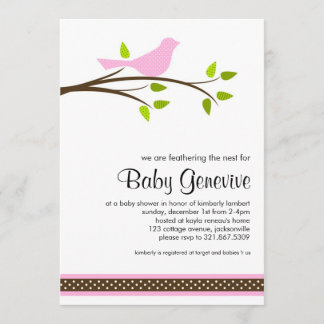 Bird Baby Shower Invitation