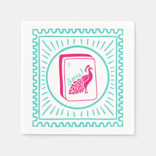 Bird Bam Cheers Mahjong Party Napkin