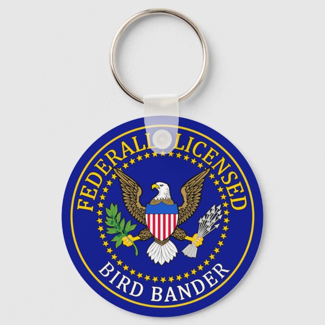 Bird Bander Seal Key Ring (Front)