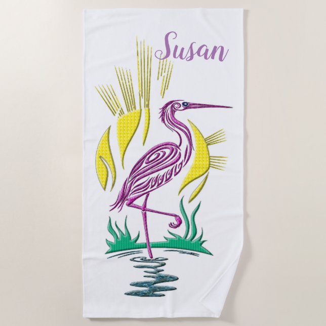 Bird Beach Towel (Front)