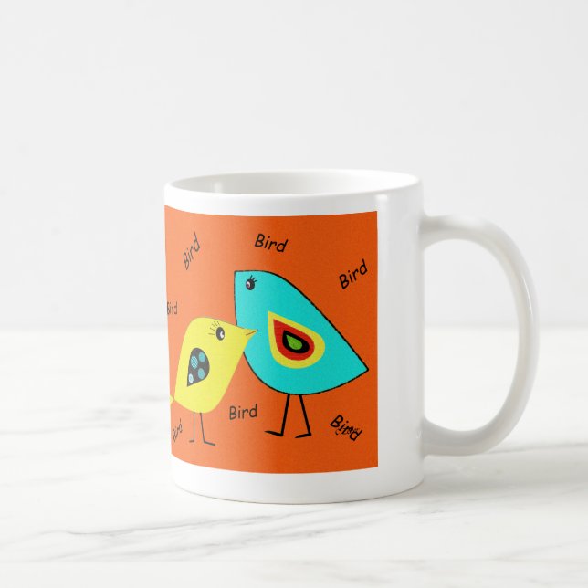 Bird Bird Orange Mug (Right)