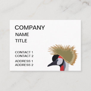 Bird Black Crowned Crane Bird  Business Card