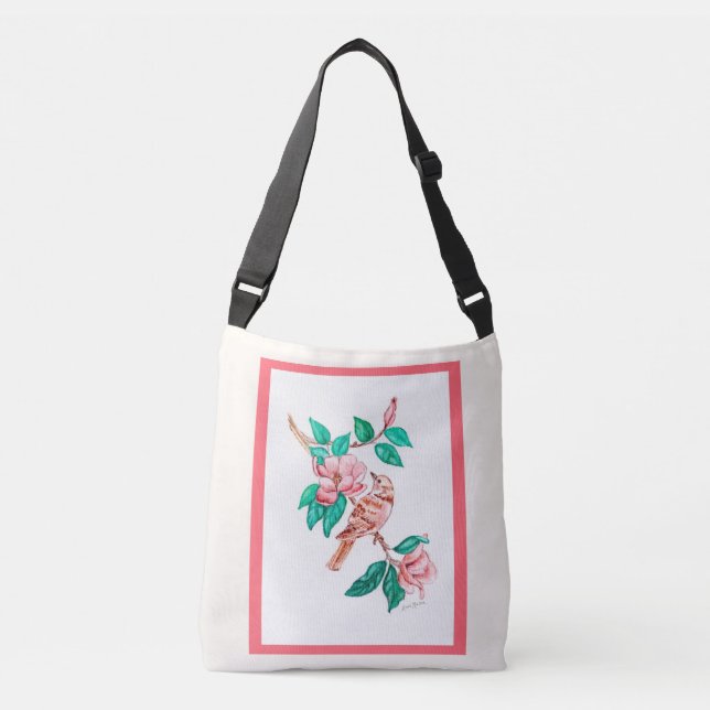 Bird Blossom Crossbody Bag (Front)