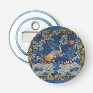 Bird Blue Chinese Embroidery Vintage Bottle Opener
