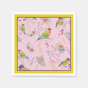 Bird Botanical Napkin