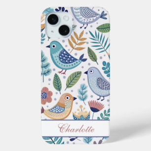 Bird Botanical Perzonalized iPhone 15 Mini Case