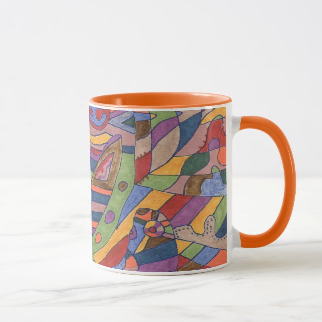 Bird Brain, original abstract Mug (Right)