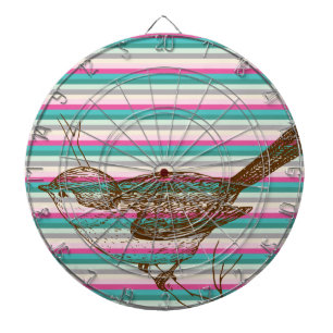 bird branch animals nature colourful pattern art dartboard