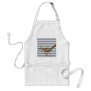 bird branch animals nature colourful pattern art standard apron