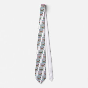 bird branch animals nature colourful pattern art tie