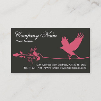Bird Business Card (Pink)