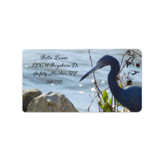 Bird By the Bay Little Blue Heron Safety Harbour  Label