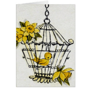 Bird Cage and Flowers