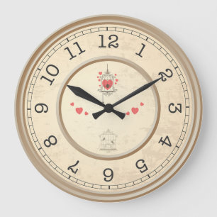 Bird Cage Large Clock