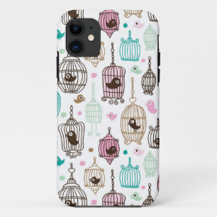 bird cage love kids background pattern iPhone 11 case