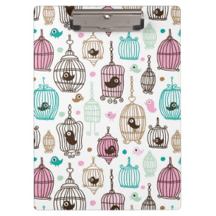 bird cage love kids background pattern clipboard